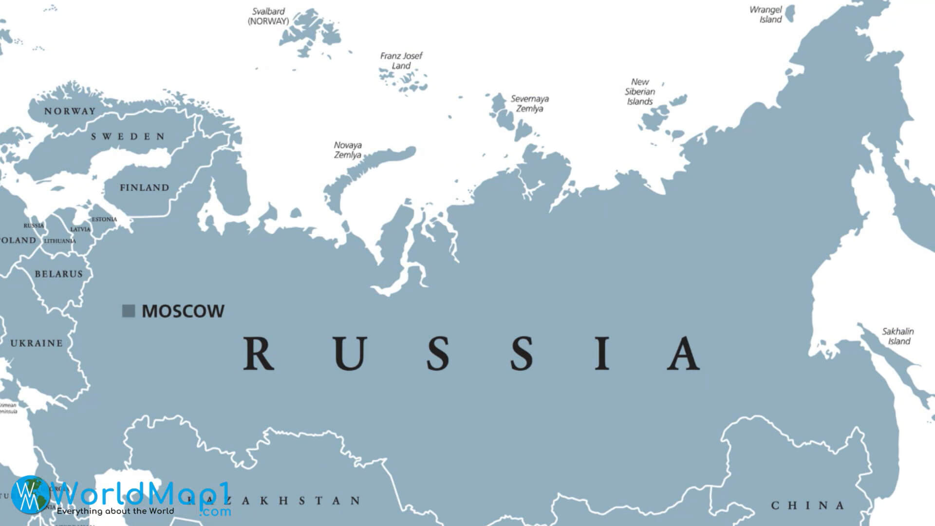 Russland, skandinavische und baltische Länder Karte